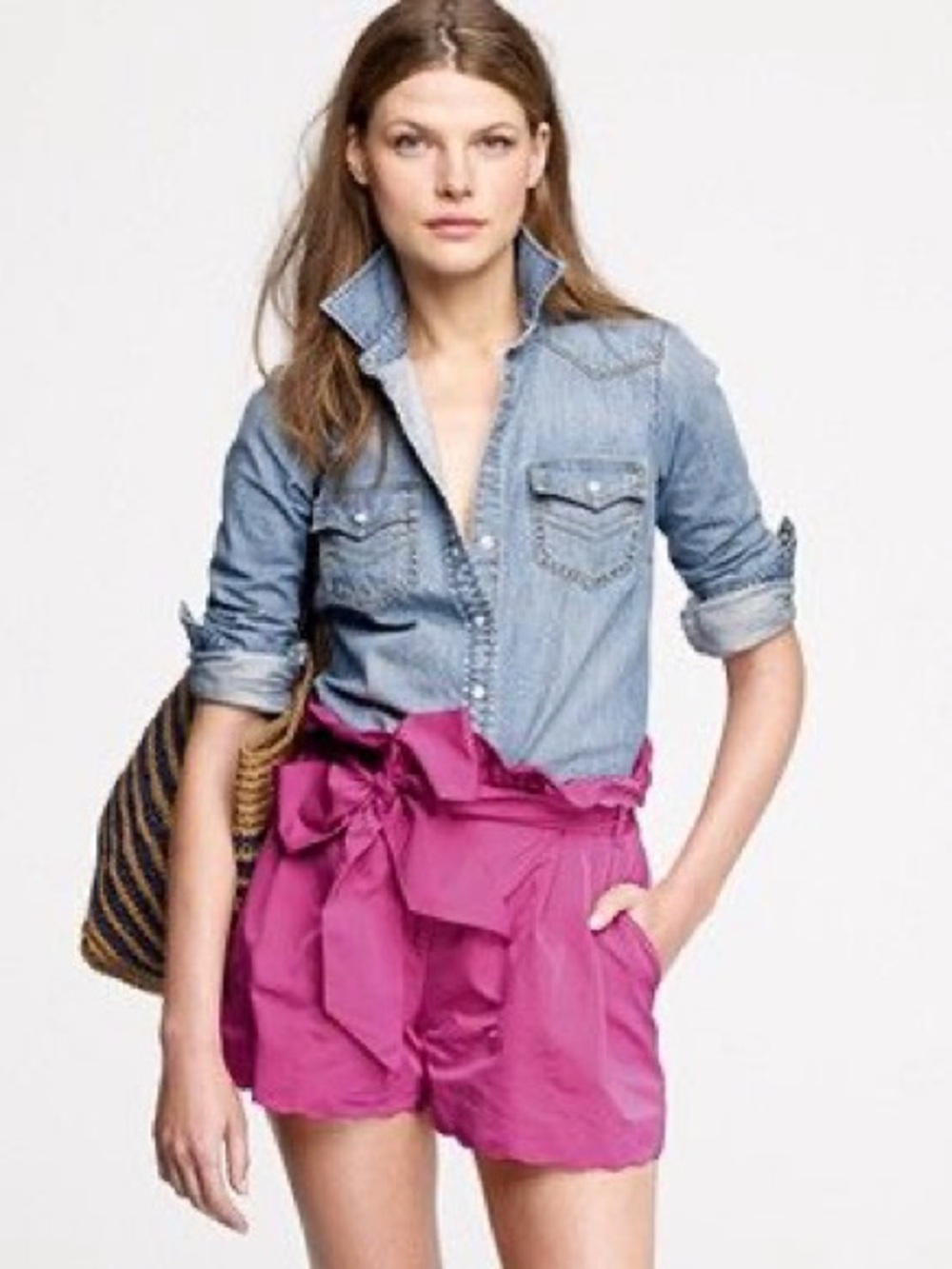 J. Crew Collection Poplin Scalloped Shorts